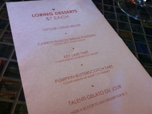 Ginger Creme Brulee vs. Outsourced Pumpkin Butterscotch Tart