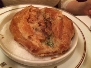 Coquille St. Jacques en Croute (Sea Scallop Baked in Puff Pastry)
