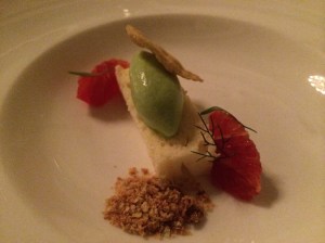 Main Dessert: Blood Orange and Tarragon Sorbet w/ fennel 