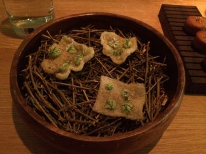 Amuse #2: Crisp Shrimp Rinds w/ Tarragon and Corriander