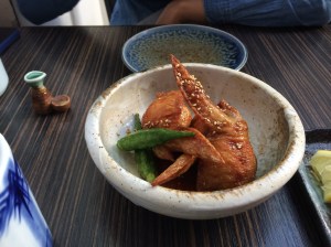 Izakaya Ju's Creative Chicken Wing Wrapped Pork Dumpling