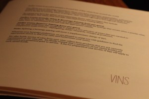 Beverage Menu, which highlighted...